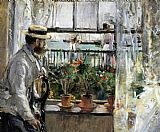 Berthe Morisot Eugene Manet on the Isle of Wight painting
